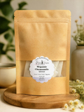 Organic Chamomile Infusion made with certified organic and kosher chamomile flowers, prepared as a soothing herbal beverage by Rayz Haven