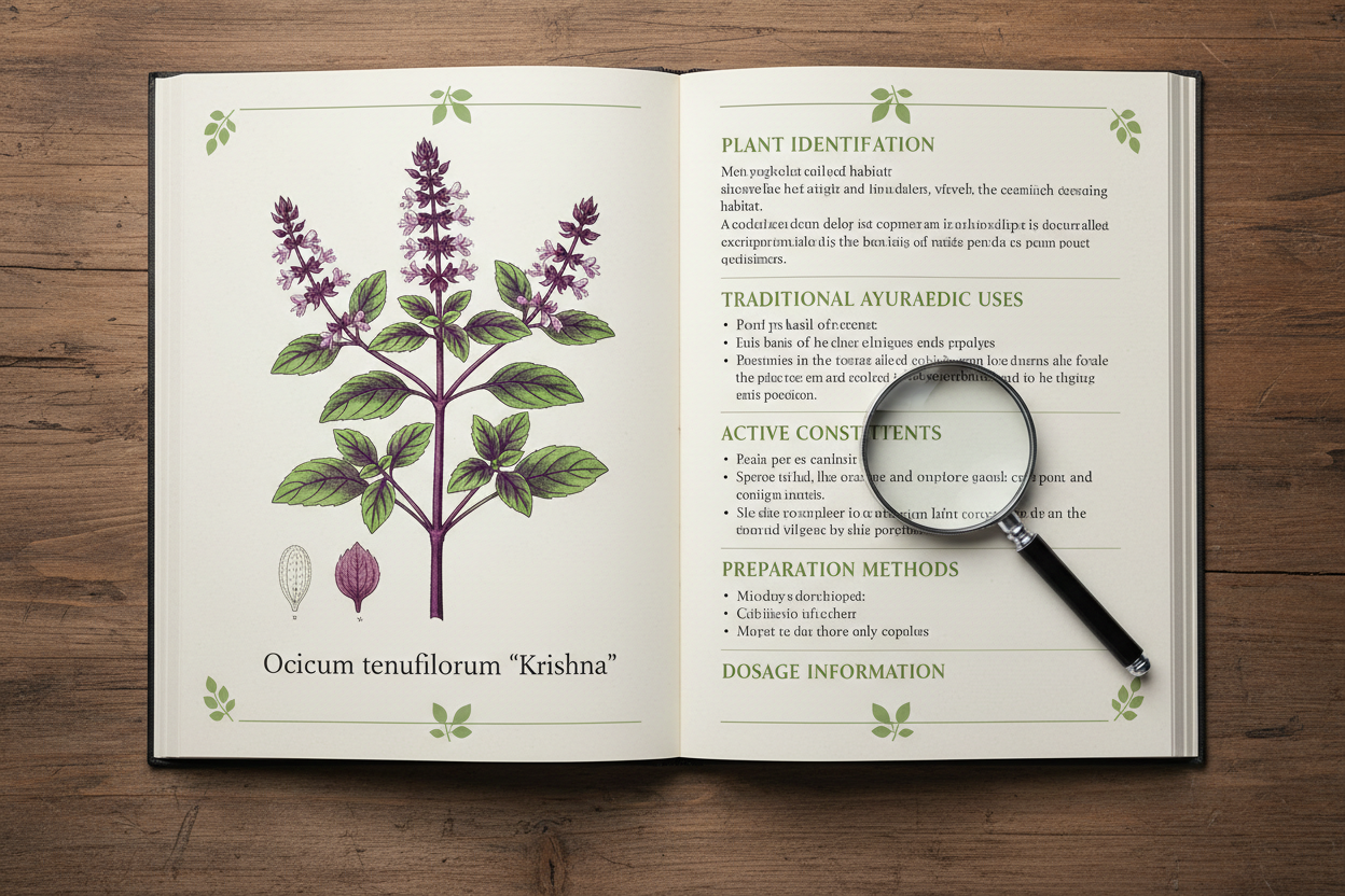 Holy basil Krishna monograph