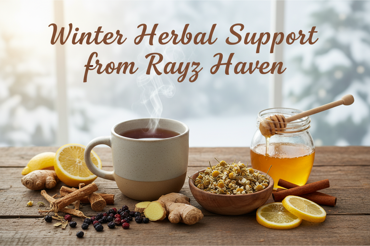 Include Words "Winter Herbal Support from Rayz Haven"